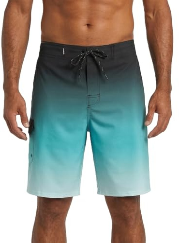 Rokka&Rolla Men's 4-Way Stretch Swim Trunks 9 Quick Dry Board Shorts Beach Swimwear Bathing Suit