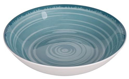 Lot de 6 assiettes creuses en porcelaine Ø20,5 cm, Baita Acqua
