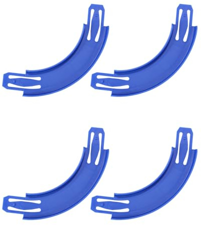 6pz Parti di Pista Girevole per Hot Wheels, 90 Gradi Connettori per Pista da Corsa Curva Auto Giocattolo Componenti Costruzione ABS il Modo da Corsa Compatibili con Hot Wheels (Blu)