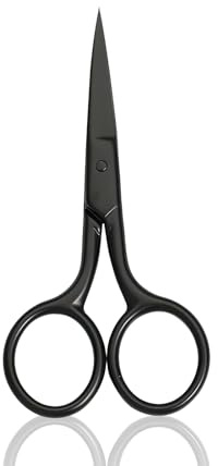 Small Embroidery Scissors 3.5 Inch Stainless Steel Precision Scissors Sharp Point for Thread Yarn Cross Stitch Quilting Knitting Compact Durable Black