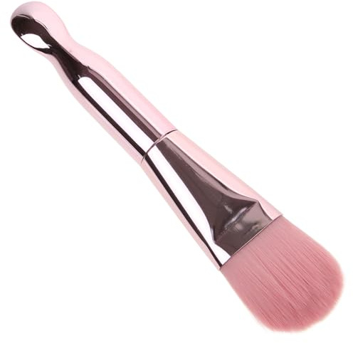 PHENOFICE Cepillo Aplicador para Mascarilla de Barro Cabeza Blandita y Cuchara, Multiusos de Nylon y Aluminio Portátil para Tratamientos Faciales en Mujeres y Niñas