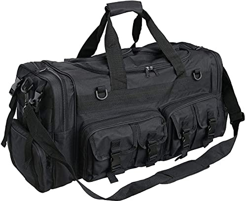 Sport Tent Reisetasche Große Handgepäck Gepäck Duffel Bag 50L Tasche für Urlaub Sport Camping Herren Sporttasche mit Schultergurt Schwarz