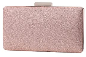 CORIOS Bolso de Fiesta para Mujer Brillante Bolsa de Noche Clutch de Lentejuelas Elegante Bolso de Hombro Bolso de Boda Fiesta de Graduación Boda Banquete Bolsos Bandolera Oro Rosa