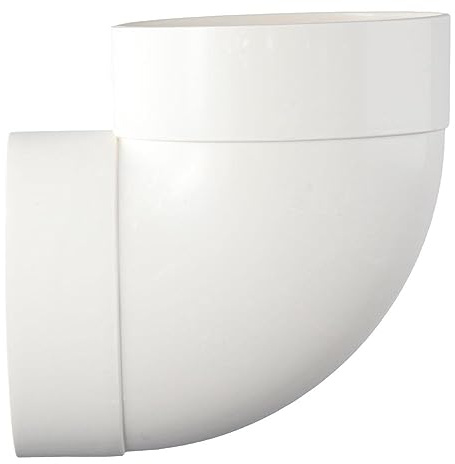 Urjumpea PVC Flat Elbow Air Duct 90 Degree Elbow Hose Ventilation Round Pipe Elbow Connector