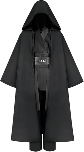 Gothden Jedi-tunika, dräkt, rock med huva, riddare, full uppsättning för halloween, cosplay, maskeradfest