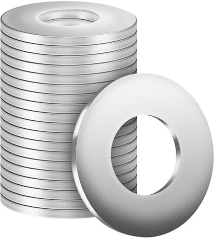 BOUMVID Arandelas Planas de Cuerpo M10 x 25mm, 20 Piezas Acero Inoxidable 304 A2 V2A, Metalicas Grandes Arandela de Bloqueo, Plana de Plano Para Tornillos Sujetadores DIN 9021 / ISO 7093