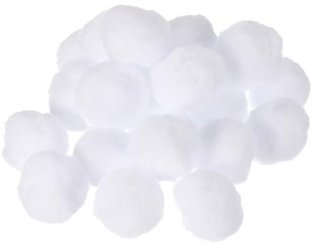 QUARKZMAN Palle Neve Finte Giocattoli Palle Bianche Peluche Neve Artificiale 2, per Decorazioni Natalizie Palle Neve per Interni Invernali per Casa Combatti Giochi Famiglia 60pz