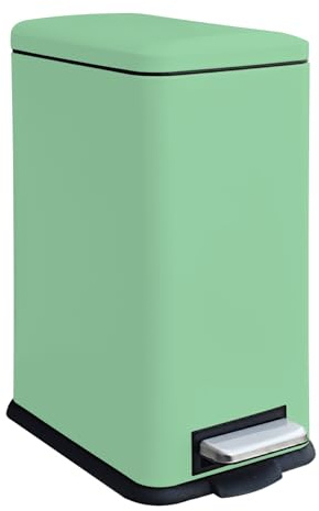 JM.YIPENG 17L Mülleimer Abfalleimer Tretmülleimer mit Deckel und Fußpedal mit Inneneimer, Rechteckig Treteimer für Wohnzimmer, Büro,Grün
