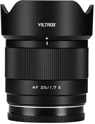 VILTROX 25mm F1.7 E, AF 25mm F1.7 E Mount Lens for Sony E, APS-C Prime Lens for Sony a6400 a6500 a6600 ZV-E10 FX30 A6700 ZC-E10II a7Ⅲ a7RⅢ a7Ⅳ a7RⅣ