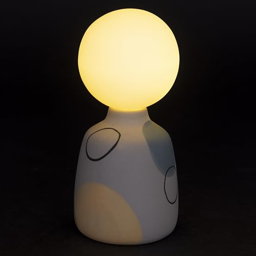 Villa d'Este Home Tivoli 1996 Batteridriven led-klotlampa stengods h 18 cm fälgbas