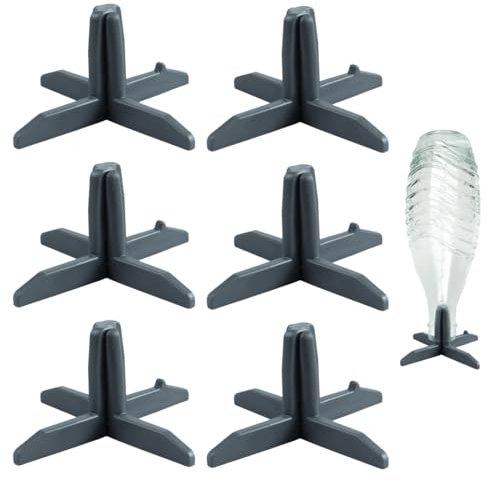 HAZMA 6 Pièces Égouttoir Biberons Pliable, Égouttoirs Pour Bouteilles,Seche Biberon Bebe Compatible Avec Carafe En Verre Sodastream Et Bouteille Sodastream Verre (gris)