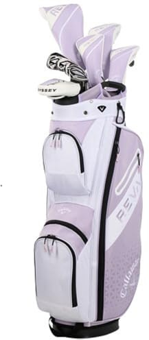 Callaway Golf REVA - Juego Completo de Golf para Mujer Diestra, Bolsa de Carrito de 11 Piezas (Regular), Violet Mist