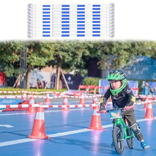 Infällbar Trafikkonstång Utomhus Infällbar Varningskonstång, Lätt Förlängningsstång för Trafikkoner 1,2 m till 2 m, Säkerhetsavgränsningsstång för Parkering På Väg(10pcs)