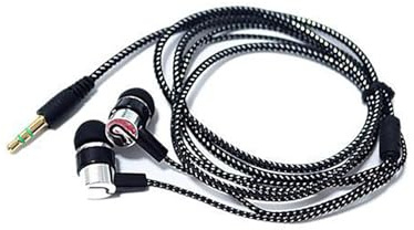 FANSHINUO Auriculares intrauditivos con cancelación de ruido con diseño ergonómico, a prueba de sudor y micrófono integrado para juegos/oficina, auriculares deportivos de 3,5 mm para ejercicio