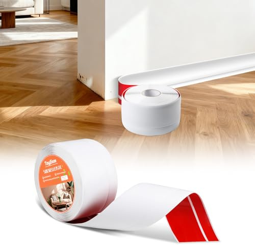 Sockelleiste Selbstklebend 10m, PVC Sockelleisten Wandleisten Weichsockelleiste Flexibel, Einfach Zu Reinigen, Ohne Bohren, DIY Fussleisten für Wohnzimmer Küche Badezimmer Büro, Weiß