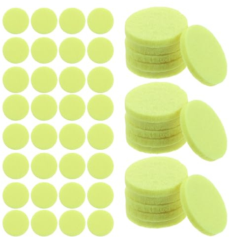 HOODANCOS Almohadillas Absorbentes para Aceites Esenciales Coche, Recambios Redondos 30 Mm Fluorescentes Amarillos, Pack 300 Unidades para Difusor Aroma Aire Acondicionado Automotor