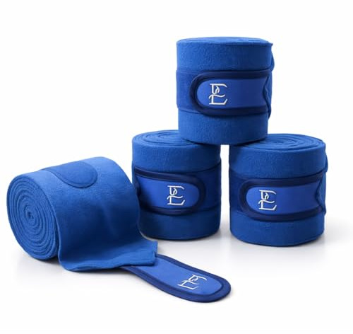 Elite Range Horse Polo Bandages Blue Horizon 4 Pack Fleece Leg Wraps