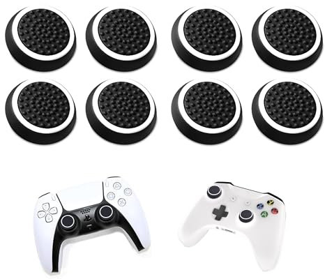 8 x Pro Thumb Grips Caps compatible with PS3 / PS4 / PS5 / XBOX ONE 360 Joystick Controller