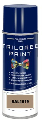 RAL1019 Grey Beige MATT Aerosol Paint Can Direct MATT Paint RAL Colour Code For Wood, Metal, Plastic, PVC, UPVC, Fascia Boards - Indoor & Outdoor