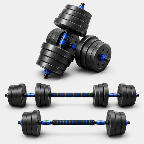Lacestone 2in1 Hantelset Kurzhantel Langhantel Set Hanteln Krafttraining Gewichte Dumbbells 30KG