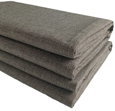 TinaKim Thick Linen Type Upholstery Fabric by The Yard, for Sofa Chair Slipcover Material (Coffee Green 8, 10 Yard)