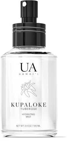 Kupaloke Tuberose Body and Hair Mist from Hawaii, Hair Perfume for a Light, Hydrating Refresh, Body Mist for Women and Men, Alcohol-Free, With Moisturizing Hyaluronic Acid & Glycerin, 3.4 oz