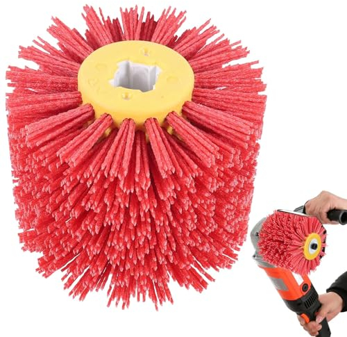 Spazzole abrasive: grana 80, larghezza 100 mm, diametro 120 mm, rullo abrasivo, spazzola in nylon adatta per rasatura, spazzola per smerigliatura, spazzola per setole, spazzola per lucidatura