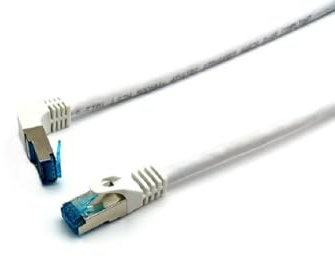 Equip 605802 Cat.6A S/FTP patchkabel, vinklad till rak kontakt, 3,0 m, vit