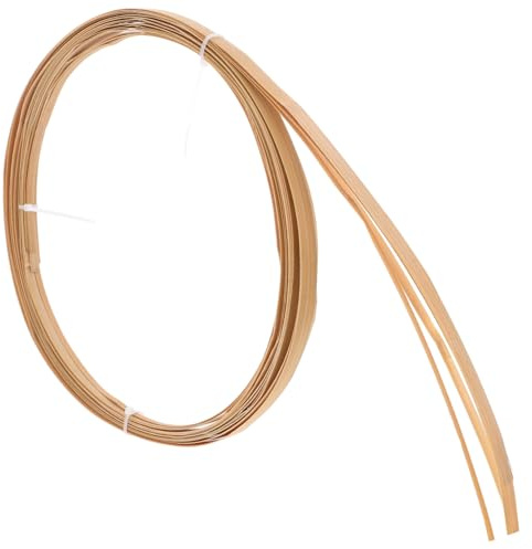 SHINEOFI Strisce di bambù sottili e piatte, 4 rotoli di canna naturale per la lavorazione di cestini, decorazioni per matrimoni, compleanni e feste