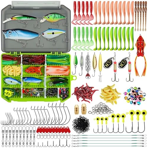 Truscend Fishing Bait Rigs Kit - 240pcs Giftable - Fishing Lures & Tackle Set for Freshwater Fishing