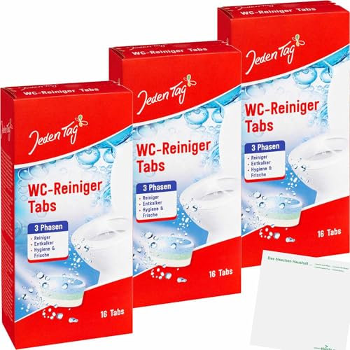 usy Lot de 3 paquets de 16 tablettes WC pour tous les jours + bloc usy