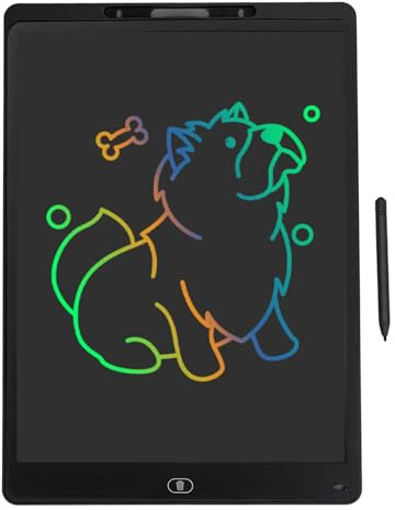 ASHATA Tablette d'écriture de 20 Pouces, Pin -Slot Design High Sensible LCD Writing Cushion Pendant 3 Ans ou Plus pour Les Enfants Divertissements Quotidiens (Black)