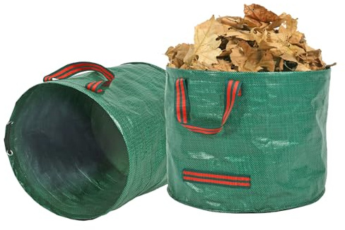 KASESSS 60L Sacchi Giardinaggio Riutilizzabile, 45×38cm Sacchi Per Giardinaggio Impermeabile Resistente con Maniglie, Borsa Portaoggetti Multiuso per Orticoltura Su Balcone,Casa,Campeggio,Trasloco