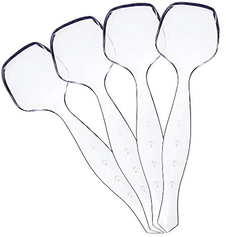 Plasticpro Disposable Plastic Serving Spoons Durable Heavy Duty Premium Serving Utensils Clear Pack of 12