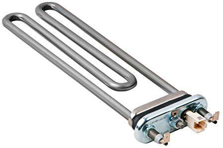 VIOKS Heizelement Widerstand Heizung Ersatz für Whirlpool Bauknecht 481225928823 mit Fühler 2050W 230V Heizspirale Rohrheizkörper für Waschmaschine