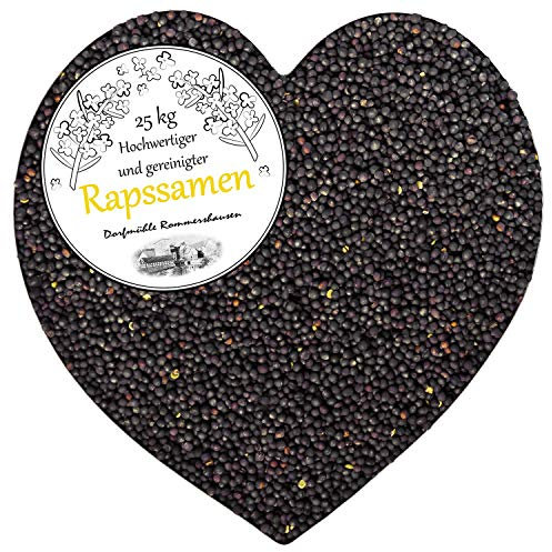 Petigi Rapssamen für Wärmekissen und Kältekissen, hochwertig und gereinigt, geeignet als Therapie Raps für Raps Bad bei Arthrose oder Rheuma, Gewicht:25 kg