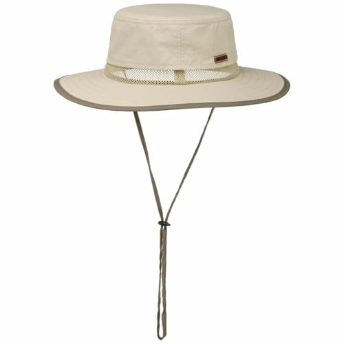Stetson Outdoor Traveller Stoffhut Reisehut Kinnband Wasserabweisend Sonnenschutz Herren Ganzjährig Hellbeige XL (60-61 cm)