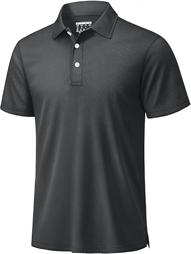 TACVASEN Polo Homme Manches Courtes Ete Polo Golf Homme T-Shirt Respirant Tee-Shirt Fonctionnel Sport de Base