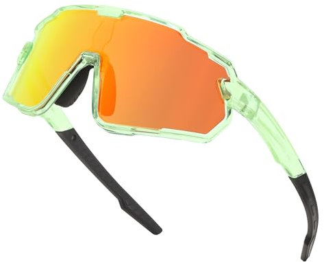 FEISEDY Jugendliche Kinder Sportbrille Polarisiert 6-15 Jahre Fahrradbrille UV400 Schutz Sport Sonnenbrille für Jungen Mädchen B0190
