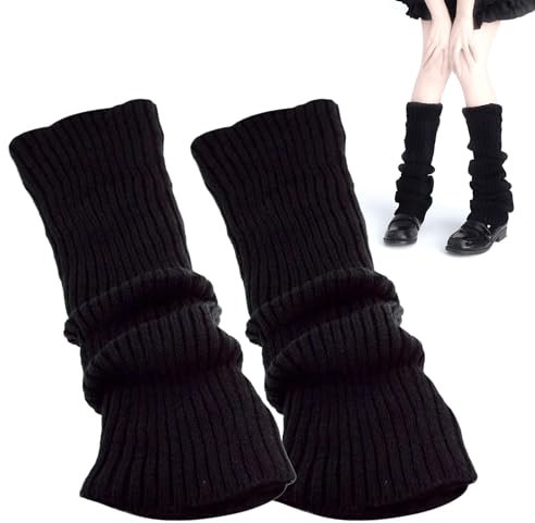 Bein Stulpen Damen,Leg Warmers,Legwarmers,Beinstulpen Damen Stulpen für Beinstulpen Kinder,Ballett stulpen Mädchen Kostüm,Fashion Beinlinge,Winter Beinwärmer Stricken,Vintage Legwarmer (2, 40-Schwarz)