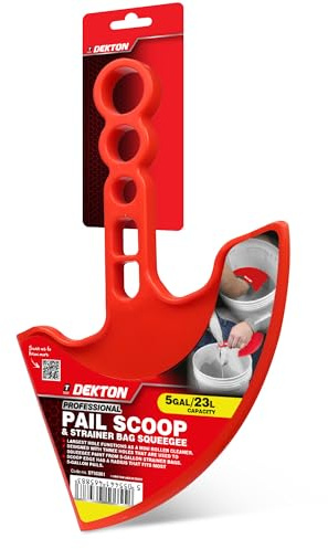 DEKTON All-in-One Professional Paint Pail Tool | Multi-Purpose Heavy Duty Scooper, Squeegee & Roller Cleaner | Efficient for 5-Gallon Buckets, Strainer Bags & Rollers | Essential for DIY & Trade