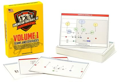 American Football Training Flashcards – Volume 1: Learn Plays, Coverages & Football Terminology | Coaching, Player, & Fan Study Tool by American Football IQ