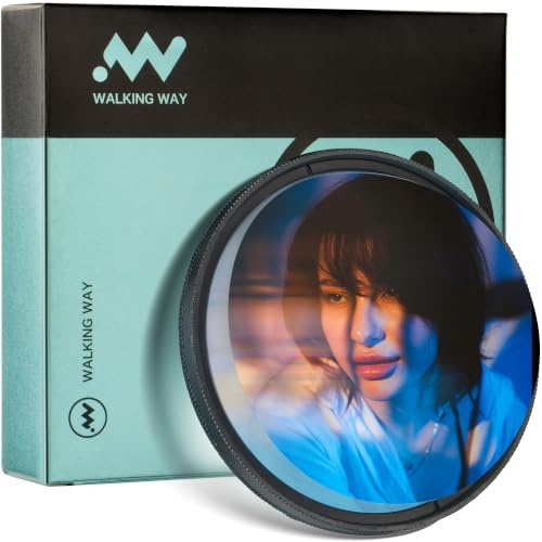 Walking Way 82MM Super Speed FX Filter, Unilateral Motion Blur Prism Lens Filter 360° Rotatable K9 Optical Glass for Camera Photography, Video