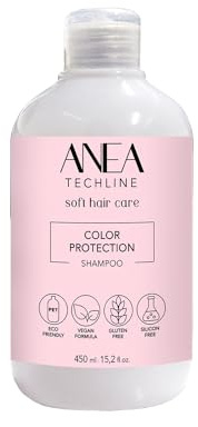 Anea Techline | Champú Protección del Color, Hidrata y Protege el Color, Cabellos Teñidos, Color Protection Shampoo, Vegano, Sin Siliconas
