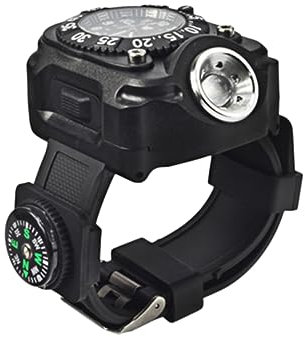 Gadpiparty LED Torch Wrist Light Watch Flashlight Watch Camping Night Fishing Father's Day Gift draussen Anschauen Kompass Nachtlauf