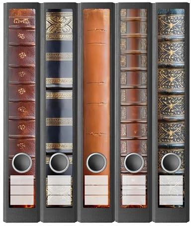 Ordnerrücken Etiketten selbstklebend – 10 Aufkleber zum Beschriften –für Ordner A4 schmal – Klebeetikett als Rückenschild für Ordner schmal – opak: Untergrund scheint nicht durch (Buchrücken)