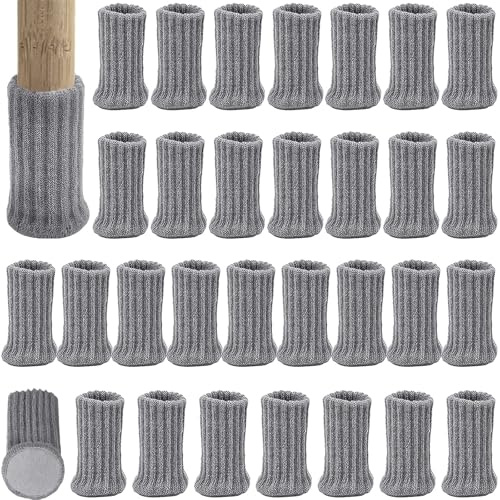32pcs Chaussette Chaise pour Pieds de Chaise Mobilier en Feutre Fond épais Patins antidérapants pour Meubles Évitez Les Rayures/Le Bruit pour Convient aux Pieds de Chaise de 1 à 2 de Diamètre