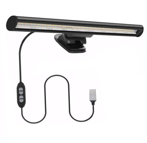 Meichoon Lampada per monitor asimmetrica, 26 cm, USB, dimmerabile, senza sfarfallio, per schermi - LE42