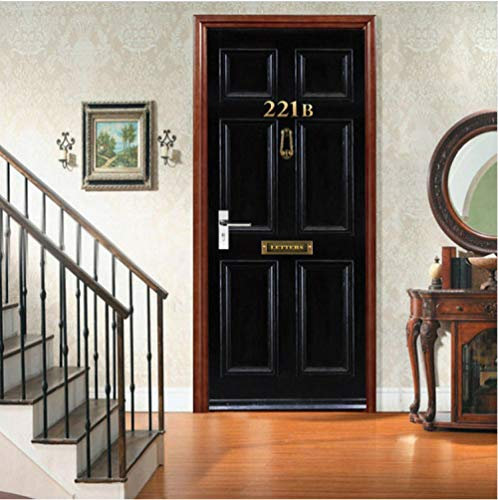 Adesivo per Porta 3D Blindata 95cmx215cm - Scala Carta Parati, Poster Impermeabile in Vinile - Sticker per Porte