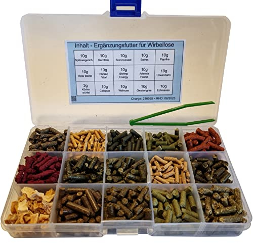 Futtersticks-Set für Garnelen (groß) / 143g = 14x10g + 1x3g / 15 Sorten